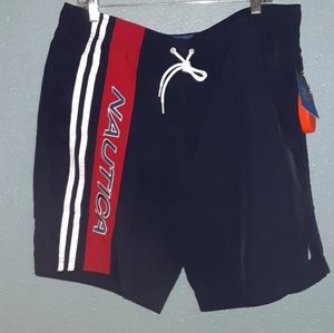 Mens xlarge nautica swim shorts vintage blue new